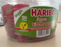 Mängden socker i Haribo Bonbons Gélifiés Aux Fruits Fraises Géantes, Boîte
