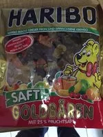 Mängden socker i Haribo Saft-Goldbären