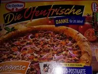 Mängden socker i Pizza bolognaise