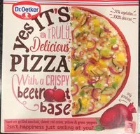 Mängden socker i Pizza with a crispy beetroot base