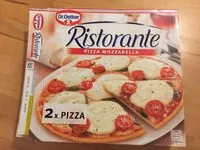 Mängden socker i Dr.oetker Ristorante, Pizza Mozzarella 2x335g 670 Pkg