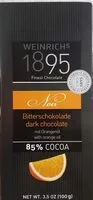 Mängden socker i Bitterschokolade dark chocolate