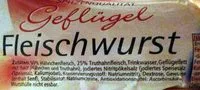 Mängden socker i Geflügel Fleischwurst