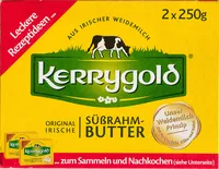 Mängden socker i Kerrygold original irische Süßrahm-Butter