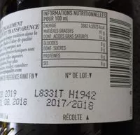 Mängden socker i Bio huile d'olive vierge extra