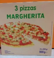 Mängden socker i 3 pizzas margherita