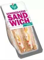 Mängden socker i Sandwich Schinken-Käse