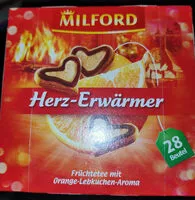 Mängden socker i Herz-Erwärmer - Früchtetee mit Orange-Lebkuchen-Aroma