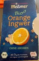 Mängden socker i Bio Orange Ingwer