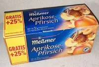 Mängden socker i Aprikose-Pfirsich Teebeutel