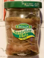 Mängden socker i Sardellen Filets in Öl