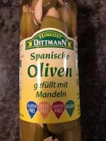 Mängden socker i Spanische Oliven gefüllt mit Mandeln