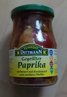 Mängden socker i Gegrillte Paprika