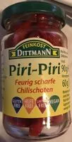 Mängden socker i Piri Piri, Feurig Scharfe Chilischoten