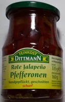 Mängden socker i Rote Jalapeo Pfefferonen, Handgepflückt, Geschnitt. ..