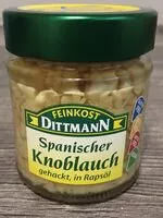 Mängden socker i spanischer Knoblauch gehackt in Öl
