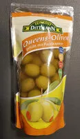 Mängden socker i Queens Oliven gefüllt mit Paprikapaste
