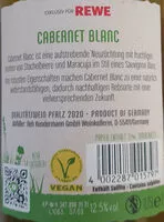 Mängden socker i Cabernet blanc 202 trocken Pfalz