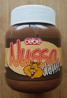 Mängden socker i Cebe Nussa Classic Chocolate Untarfr 400.00 GR