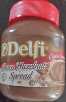 Mängden socker i Delfi Choco Hazelnut Spread