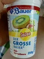Mängden socker i Bauer Joghurt Kiwi Stachelbeere