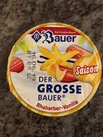 Mängden socker i Bauer Joghurt Rhabarber-Vanille