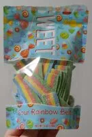 Mängden socker i Sour rainbow belts