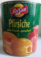 Mängden socker i Pfirsiche halbe Frucht