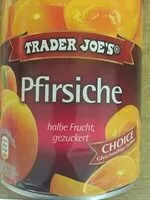 Mängden socker i Pfirsiche (halbe Früchte, leicht gezuckert)
