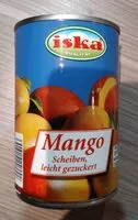 Mängden socker i Mango in Scheiben