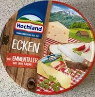 Mängden socker i Ecken mit Emmentaler aus dem Allgäu