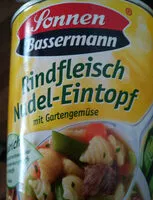 Mängden socker i Rindfleisch-Nudel- Eintopf