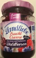 Mängden socker i Marmelade, Fruchtcreme, Landliebe, Waldbeeren