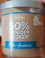 Mängden socker i Milch-Haselnuss-Creme mit 50% Weniger Zucker