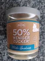 Mängden socker i 50% weniger Zucker - Milch-Haselnuss