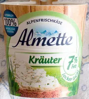 Mängden socker i Frischkäsezubereitung Kräuter 7% Fett