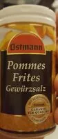 Mängden socker i Ostmann Pommes Frites Würzer
