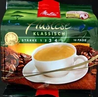 Mängden socker i Melitta Auslese Klassisch Kaffeepads