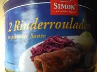 Mängden socker i Zwei Rinderrouladen in pikanter Sauce