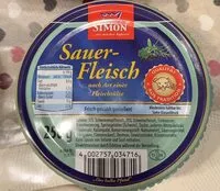 Mängden socker i Sauerfleisch