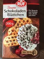 Mängden socker i Unsere Schokoladen Blättchen