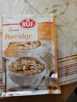 Mängden socker i Ruf Porridge Chia Mandel