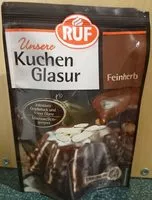 Mängden socker i Kuchenglasur Feinherb Ruf, Kakao Dunkel