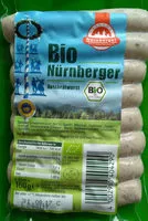 Mängden socker i Bio Nürnberger Rostbratwurst