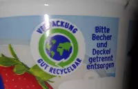 Mängden socker i Almighurt weniger süß - Erdbeere