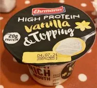 Mängden socker i High protein vanilla&topping