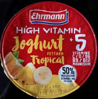 Mängden socker i Ehrmann High Vitamine Yogur + 5 vitamine
