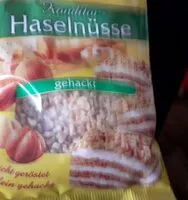 Mängden socker i Haselnüsse, gehackt