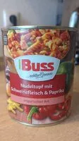 Mängden socker i Nudeltopf mit Schweinefleisch und Paprika
