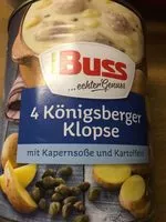 Mängden socker i Konserve (Poté) - Königsberger Klopse